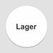 Blacked LaserTEC Leitsysteme - Acryl Schild - Rund 10 cm Durchmesser - Selbstklebend - Weiß Matt - UV beständig - Für Innen und Außen (Achtung)