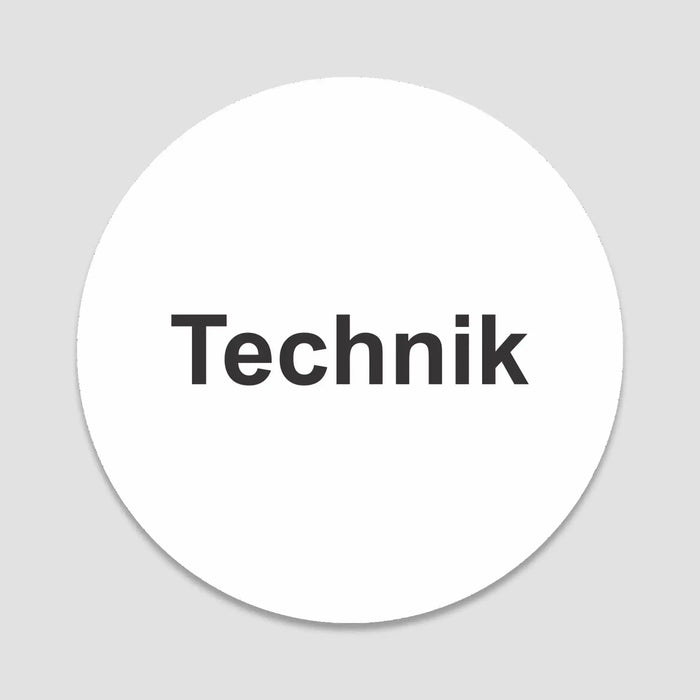 Blacked LaserTEC Leitsysteme - Acryl Schild - Rund 10 cm Durchmesser - Selbstklebend - Weiß Matt - UV beständig - Für Innen und Außen (Achtung)