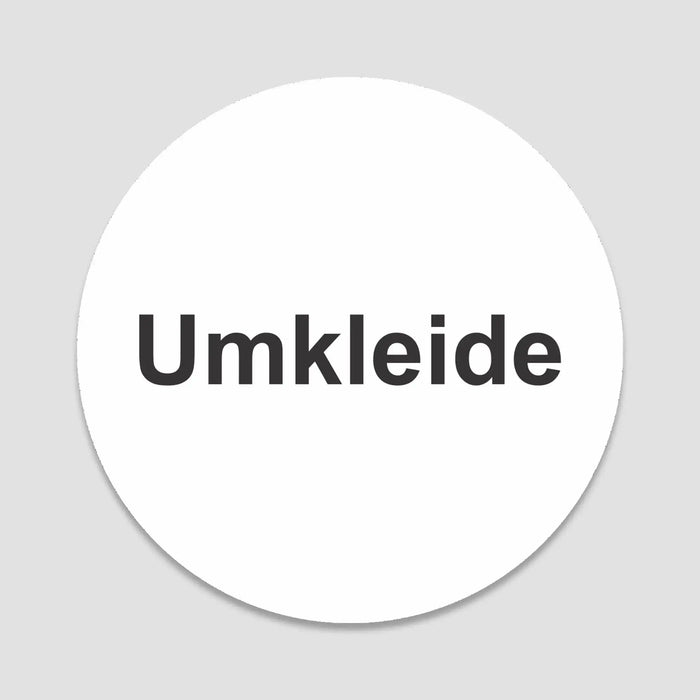 Blacked LaserTEC Leitsysteme - Acryl Schild - Rund 10 cm Durchmesser - Selbstklebend - Weiß Matt - UV beständig - Für Innen und Außen (Achtung)