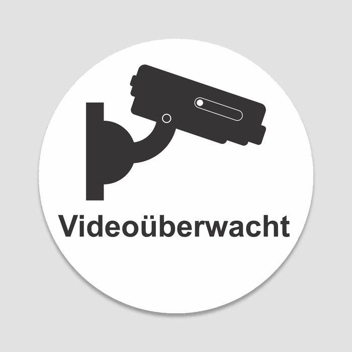 Blacked LaserTEC Leitsysteme - Acryl Schild - Rund 10 cm Durchmesser - Selbstklebend - Weiß Matt - UV beständig - Für Innen und Außen (Achtung)