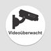 Blacked LaserTEC Leitsysteme - Acryl Schild - Rund 10 cm Durchmesser - Selbstklebend - Weiß Matt - UV beständig - Für Innen und Außen (Achtung)