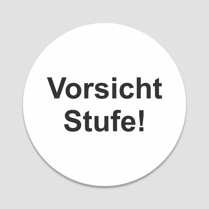 Blacked LaserTEC Leitsysteme - Acryl Schild - Rund 10 cm Durchmesser - Selbstklebend - Weiß Matt - UV beständig - Für Innen und Außen (Achtung)