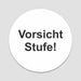Blacked LaserTEC Leitsysteme - Acryl Schild - Rund 10 cm Durchmesser - Selbstklebend - Weiß Matt - UV beständig - Für Innen und Außen (Achtung)