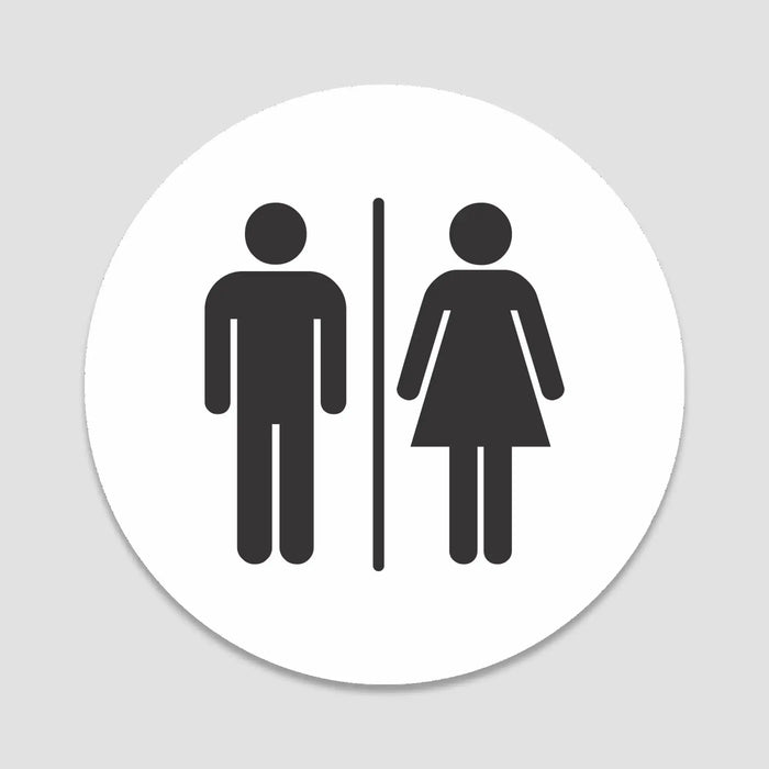 Blacked LaserTEC Leitsysteme - Acryl Schild - Rund 10 cm Durchmesser - Selbstklebend - Weiß Matt - UV beständig - Für Innen und Außen (Achtung)