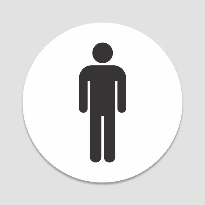 Blacked LaserTEC Leitsysteme - Acryl Schild - Rund 10 cm Durchmesser - Selbstklebend - Weiß Matt - UV beständig - Für Innen und Außen (Achtung)