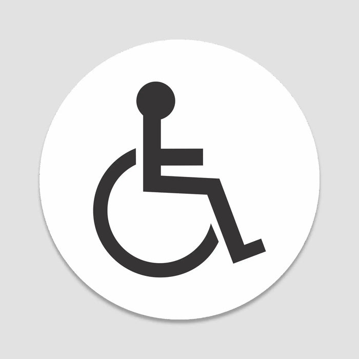 Blacked LaserTEC Leitsysteme - Acryl Schild - Rund 10 cm Durchmesser - Selbstklebend - Weiß Matt - UV beständig - Für Innen und Außen (Achtung)