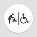 Blacked LaserTEC Leitsysteme - Acryl Schild - Rund 10 cm Durchmesser - Selbstklebend - Weiß Matt - UV beständig - Für Innen und Außen (Achtung)