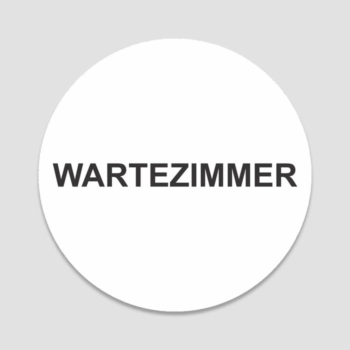 Blacked LaserTEC Leitsysteme - Acryl Schild - Rund 10 cm Durchmesser - Selbstklebend - Weiß Matt - UV beständig - Für Innen und Außen (Achtung)