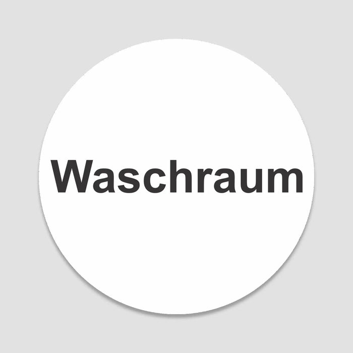Blacked LaserTEC Leitsysteme - Acryl Schild - Rund 10 cm Durchmesser - Selbstklebend - Weiß Matt - UV beständig - Für Innen und Außen (Achtung)