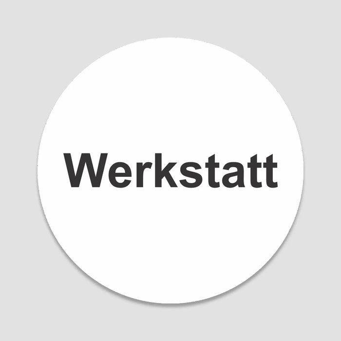 Blacked LaserTEC Leitsysteme - Acryl Schild - Rund 10 cm Durchmesser - Selbstklebend - Weiß Matt - UV beständig - Für Innen und Außen (Achtung)