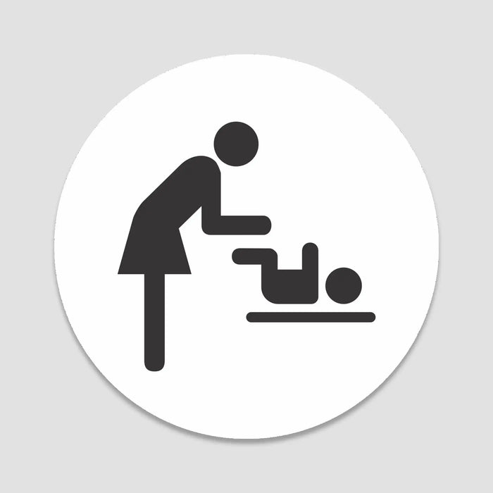 Blacked LaserTEC Leitsysteme - Acryl Schild - Rund 10 cm Durchmesser - Selbstklebend - Weiß Matt - UV beständig - Für Innen und Außen (Achtung)