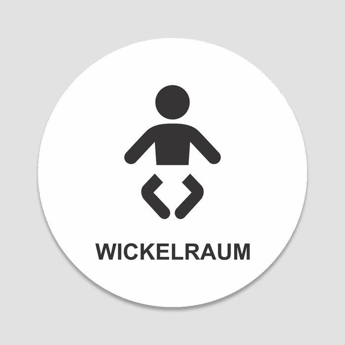 Blacked LaserTEC Leitsysteme - Acryl Schild - Rund 10 cm Durchmesser - Selbstklebend - Weiß Matt - UV beständig - Für Innen und Außen (Achtung)