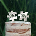 Cake Topper Puzzle, Mr & Mrs, Mr & Mr, Mrs & Mrs, Hochzeit, Verlobung, Acryl/Holz, Tortenstecker, Tortenfigur, Tortendeko, Hochzeitstorte, Herr und Frau, Tortenständer (Beere, Mr & Mr)
