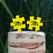 Cake Topper Puzzle, Mr & Mrs, Mr & Mr, Mrs & Mrs, Hochzeit, Verlobung, Acryl/Holz, Tortenstecker, Tortenfigur, Tortendeko, Hochzeitstorte, Herr und Frau, Tortenständer (Beere, Mr & Mr)