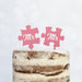 Cake Topper Puzzle, Mr & Mrs, Mr & Mr, Mrs & Mrs, Hochzeit, Verlobung, Acryl/Holz, Tortenstecker, Tortenfigur, Tortendeko, Hochzeitstorte, Herr und Frau, Tortenständer (Beere, Mr & Mr)