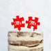Cake Topper Puzzle, Mr & Mrs, Mr & Mr, Mrs & Mrs, Hochzeit, Verlobung, Acryl/Holz, Tortenstecker, Tortenfigur, Tortendeko, Hochzeitstorte, Herr und Frau, Tortenständer (Beere, Mr & Mr)