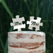 Cake Topper Puzzle, Mr & Mrs, Mr & Mr, Mrs & Mrs, Hochzeit, Verlobung, Acryl/Holz, Tortenstecker, Tortenfigur, Tortendeko, Hochzeitstorte, Herr und Frau, Tortenständer (Beere, Mr & Mr)