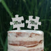 Cake Topper Puzzle, Mr & Mrs, Mr & Mr, Mrs & Mrs, Hochzeit, Verlobung, Acryl/Holz, Tortenstecker, Tortenfigur, Tortendeko, Hochzeitstorte, Herr und Frau, Tortenständer (Beere, Mr & Mr)