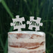 Cake Topper Puzzle, Mr & Mrs, Mr & Mr, Mrs & Mrs, Hochzeit, Verlobung, Acryl/Holz, Tortenstecker, Tortenfigur, Tortendeko, Hochzeitstorte, Herr und Frau, Tortenständer (Beere, Mr & Mr)