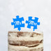 Cake Topper Puzzle, Mr & Mrs, Mr & Mr, Mrs & Mrs, Hochzeit, Verlobung, Acryl/Holz, Tortenstecker, Tortenfigur, Tortendeko, Hochzeitstorte, Herr und Frau, Tortenständer (Beere, Mr & Mr)