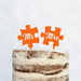Cake Topper Puzzle, Mr & Mrs, Mr & Mr, Mrs & Mrs, Hochzeit, Verlobung, Acryl/Holz, Tortenstecker, Tortenfigur, Tortendeko, Hochzeitstorte, Herr und Frau, Tortenständer (Beere, Mr & Mr)