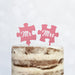 Cake Topper Puzzle, Mr & Mrs, Mr & Mr, Mrs & Mrs, Hochzeit, Verlobung, Acryl/Holz, Tortenstecker, Tortenfigur, Tortendeko, Hochzeitstorte, Herr und Frau, Tortenständer (Beere, Mr & Mr)