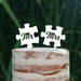 Cake Topper Puzzle, Mr & Mrs, Mr & Mr, Mrs & Mrs, Hochzeit, Verlobung, Acryl/Holz, Tortenstecker, Tortenfigur, Tortendeko, Hochzeitstorte, Herr und Frau, Tortenständer (Beere, Mr & Mr)