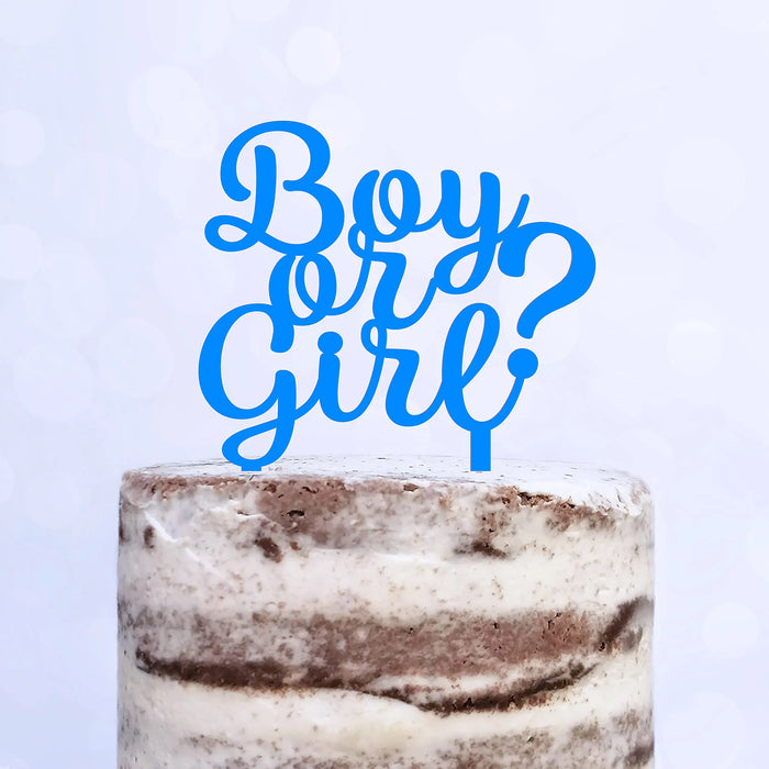 Cake Topper (Boy or Girl?) Babyparty Baby Shower Torte Deko (Beere)