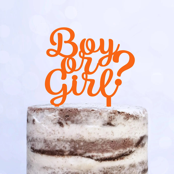 Cake Topper (Boy or Girl?) Babyparty Baby Shower Torte Deko (Beere)
