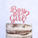 Cake Topper (Boy or Girl?) Babyparty Baby Shower Torte Deko (Beere)