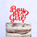 Cake Topper (Boy or Girl?) Babyparty Baby Shower Torte Deko (Beere)