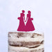 Cake Topper (Frauenpaar), Mrs & Mrs, Hochzeit, Verlobung, Trauung, Acryl/Holz, Tortenstecker, Tortenfigur, Tortendeko, Hochzeitstorte, Frau und Frau, Gay, Lesbisch, Cake Board (Beere)