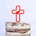 Cake Topper (Friedenstaube) Kreuz Taufe Konfirmation Kommunion Torte Kuchen Deko (Beere)