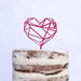 Cake Topper (Geometrisches Herz), Liebe, Love, Valentinstag, Hochzeit, Verlobung, Trauung, Acryl/Holz, Tortenstecker, Tortenfigur, Tortendeko, Hochzeitstorte, Tortenständer (Beere)