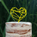 Cake Topper (Geometrisches Herz), Liebe, Love, Valentinstag, Hochzeit, Verlobung, Trauung, Acryl/Holz, Tortenstecker, Tortenfigur, Tortendeko, Hochzeitstorte, Tortenständer (Beere)