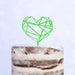 Cake Topper (Geometrisches Herz), Liebe, Love, Valentinstag, Hochzeit, Verlobung, Trauung, Acryl/Holz, Tortenstecker, Tortenfigur, Tortendeko, Hochzeitstorte, Tortenständer (Beere)