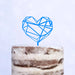 Cake Topper (Geometrisches Herz), Liebe, Love, Valentinstag, Hochzeit, Verlobung, Trauung, Acryl/Holz, Tortenstecker, Tortenfigur, Tortendeko, Hochzeitstorte, Tortenständer (Beere)