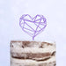 Cake Topper (Geometrisches Herz), Liebe, Love, Valentinstag, Hochzeit, Verlobung, Trauung, Acryl/Holz, Tortenstecker, Tortenfigur, Tortendeko, Hochzeitstorte, Tortenständer (Beere)