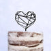 Cake Topper (Geometrisches Herz), Liebe, Love, Valentinstag, Hochzeit, Verlobung, Trauung, Acryl/Holz, Tortenstecker, Tortenfigur, Tortendeko, Hochzeitstorte, Tortenständer (Beere)