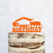 Cake Topper (Happy Birthday) Geburtstag Bagger Deko (Beere)