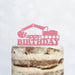 Cake Topper (Happy Birthday) Geburtstag Bagger Deko (Beere)