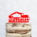 Cake Topper (Happy Birthday) Geburtstag Bagger Deko (Beere)