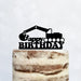 Cake Topper (Happy Birthday) Geburtstag Bagger Deko (Beere)
