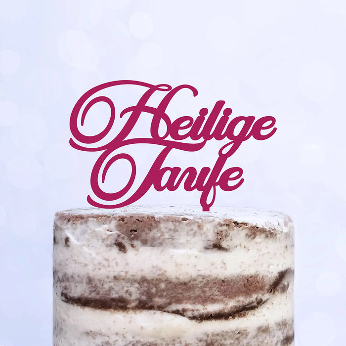 Cake Topper (Heilige Taufe) Acryl/Holz, Tortenstecker, Tortenaufsatz, Torte, Kuchen, Stecker, Deko, Caketopper (Beere)