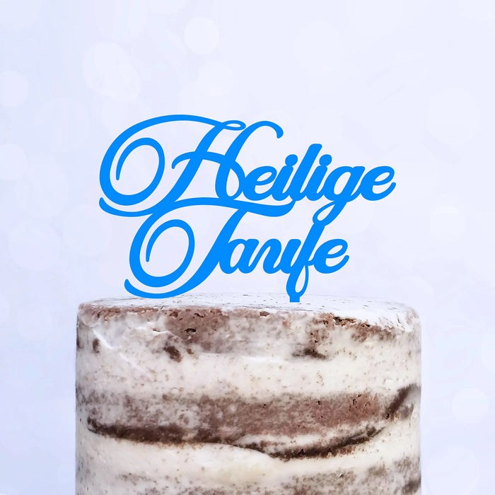 Cake Topper (Heilige Taufe) Acryl/Holz, Tortenstecker, Tortenaufsatz, Torte, Kuchen, Stecker, Deko, Caketopper (Beere)