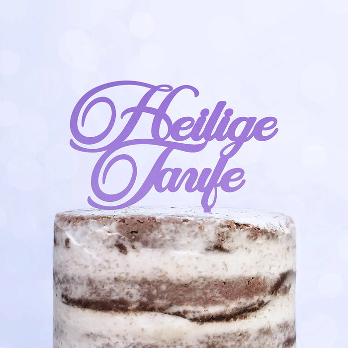Cake Topper (Heilige Taufe) Acryl/Holz, Tortenstecker, Tortenaufsatz, Torte, Kuchen, Stecker, Deko, Caketopper (Beere)