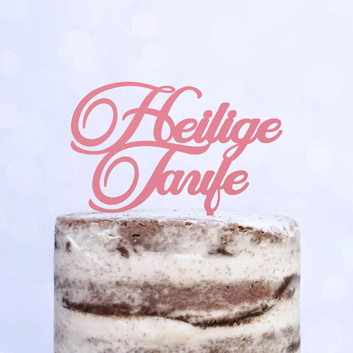 Cake Topper (Heilige Taufe) Acryl/Holz, Tortenstecker, Tortenaufsatz, Torte, Kuchen, Stecker, Deko, Caketopper (Beere)