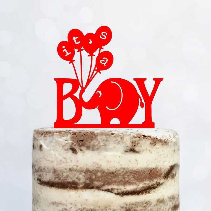 Cake Topper (It's a Boy) Junge Baby Party Shower Torte Kuchen Deko (Beere)