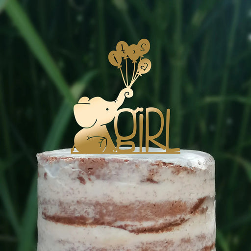Cake Topper (It's a Girl) Mädchen Babyparty Shower Torte Deko Kuchen (Beere)