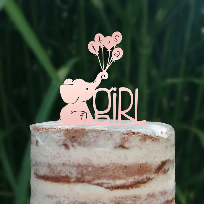 Cake Topper (It's a Girl) Mädchen Babyparty Shower Torte Deko Kuchen (Beere)